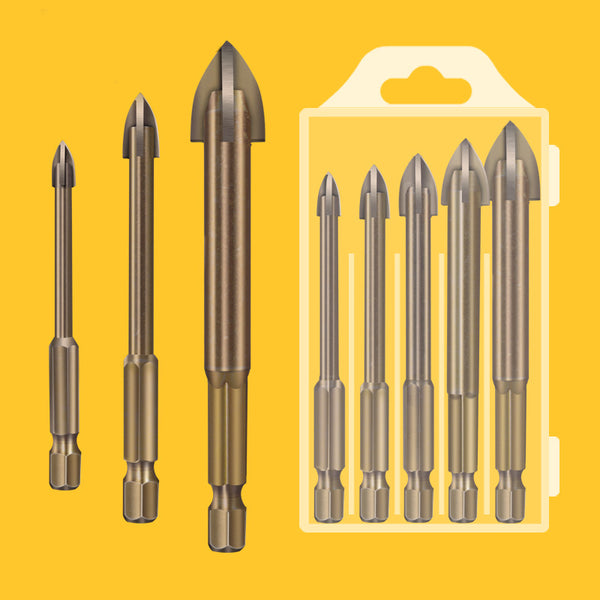 Multifunctional Cross Triangle Drill Bit Set